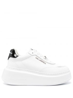 Δερμάτινα sneakers Karl Lagerfeld λευκό