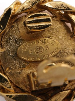 Pletené náušnice Chanel Pre-owned zlaté