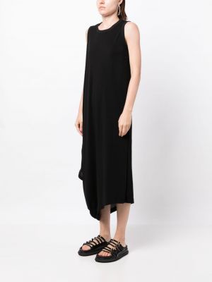 Sukienka midi asymetryczna drapowana Ys czarna