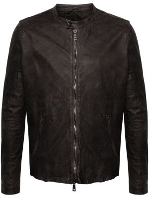 Černá kožená bunda Giorgio Brato