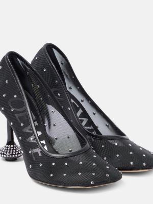 Мрежести полуотворени обувки Loewe черно