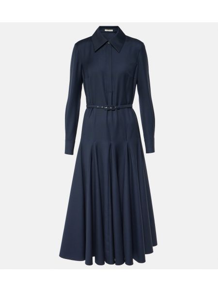 Клетчатое шерстяное платье-рубашка Emilia Wickstead черное