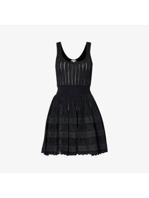 Платье мини из смесовой ткани стрейч с кринолином Alaia, noir alaia