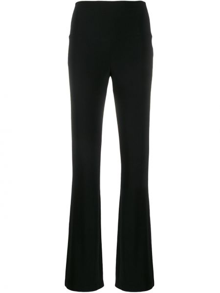 Černé kalhoty s vysokým pasem Norma Kamali
