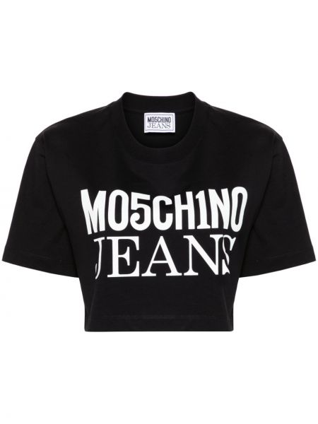T-shirt aus baumwoll mit print Moschino Jeans