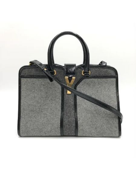Bolsa de hombro de cuero retro Yves Saint Laurent Vintage negro