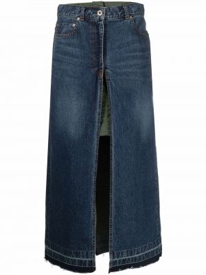 Spódnica jeansowa Sacai, niebieski