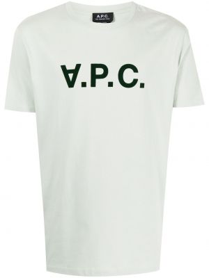 Camiseta con estampado A.p.c. verde