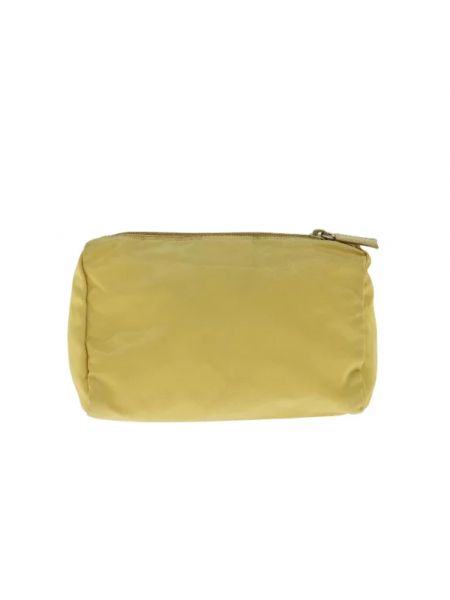 Bolso clutch de nailon retro Prada Vintage amarillo