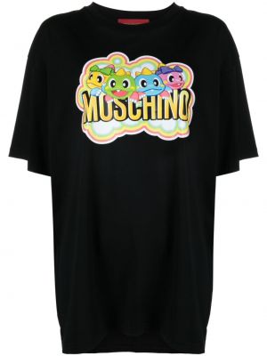 Bavlnené tričko Moschino čierna