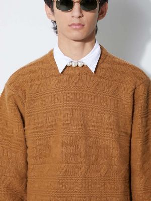 Sweter wełniany Ader Error brązowy