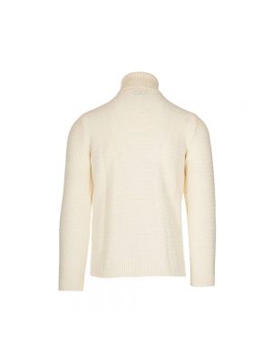 Jersey cuello alto de lana merino de tela jersey Daniele Fiesoli beige