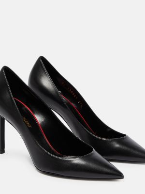 Pantofi cu toc din piele Saint Laurent negru