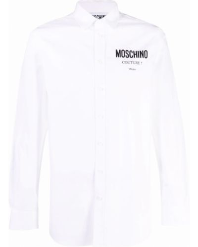 Camisa con estampado Moschino blanco
