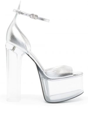 Sandale cu platformă Valentino Garavani argintiu