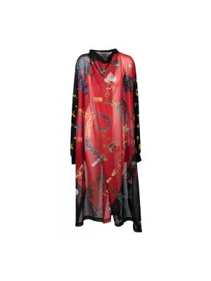 Sukienka długa z wiskozy z nadrukiem Vivienne Westwood - сzarny