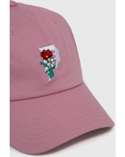 Bombažna kapa Primitive roza