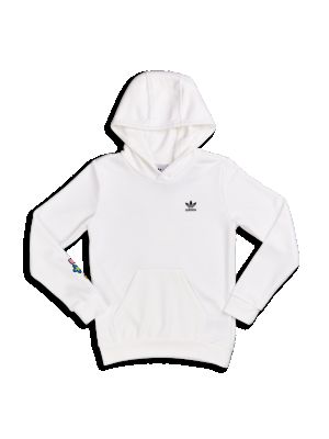 Hoodie en coton Adidas blanc