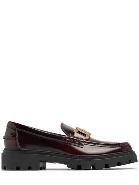 Skinn loafers Tod's burgund