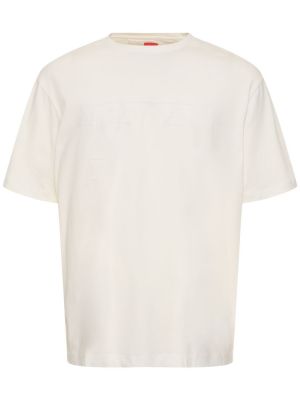 Camiseta de algodón de tela jersey oversized Ferrari blanco