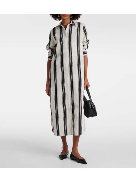 Жакардова памучна макси рокля на райета Toteme
