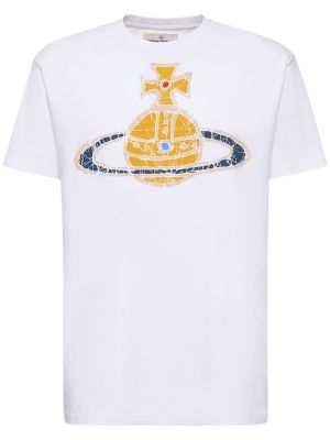 T-shirt en coton à imprimé en jersey Vivienne Westwood noir
