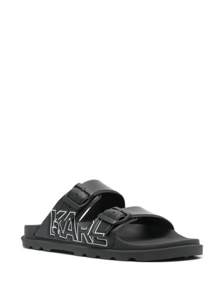 Sandały z paskami Karl Lagerfeld czarne