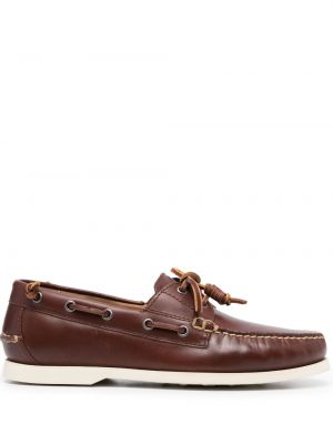 Pantofi din piele Polo Ralph Lauren maro