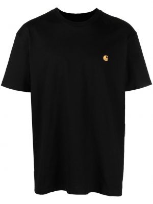 Bomull brodert t-skjorte Carhartt Wip svart