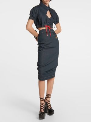 Traper suknja visoki struk Vivienne Westwood plava