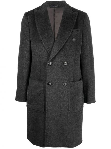 Palton de lână Emporio Armani gri