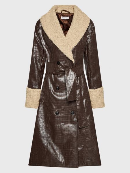 Кожаная куртка из искусственной кожи Glamorous коричневая