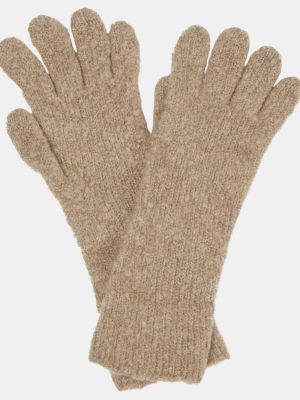 Кашемировые перчатки Loro Piana коричневые