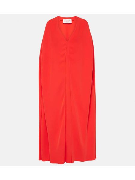Μεταξωτή μάξι φόρεμα Valentino κόκκινο