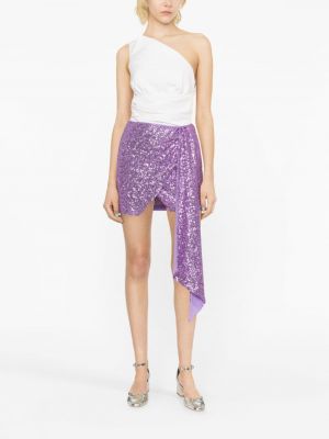 Mini sijonas su blizgučiais Pinko violetinė