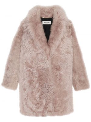 Jachetă lungă Saint Laurent roz