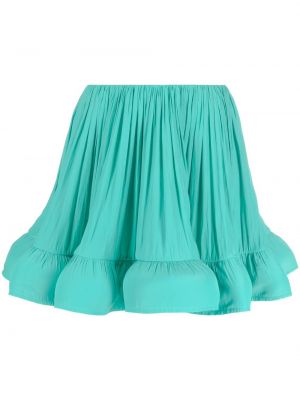 Φούστα mini με βολάν Lanvin πράσινο