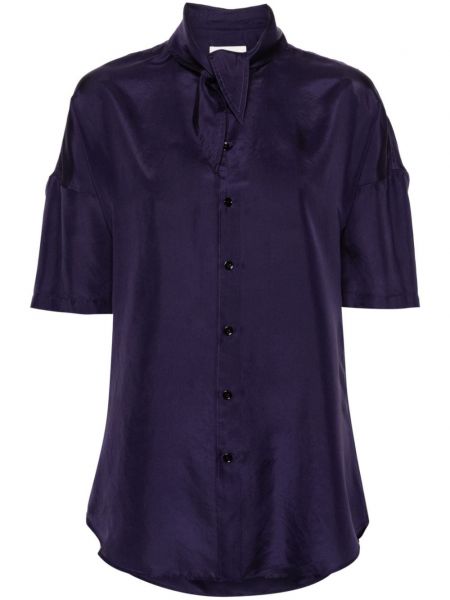 Hedvábná košile Lemaire fialová