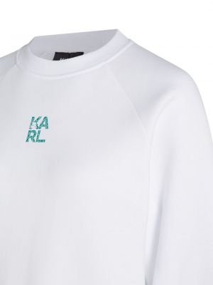 Bluza bawełniana z nadrukiem Karl Lagerfeld biała