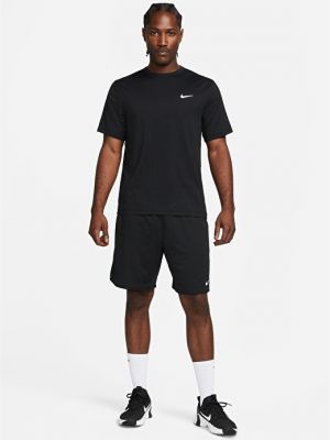 Однотонная футболка с круглым вырезом Nike черная
