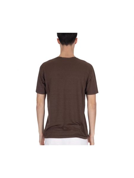 Camiseta de lino Daniele Fiesoli marrón