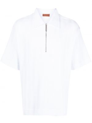 Polo krekls ar rāvējslēdzēju Missoni balts