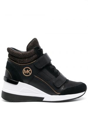 Sneakersy na koturnie Michael Kors czarne