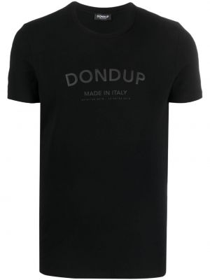 Tričko s potlačou s okrúhlym výstrihom Dondup čierna