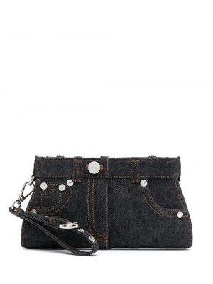 Pisemska torbica z zadrgo Moschino Jeans črna