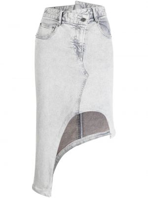 Asymetrické džínová sukně Jnby šedé