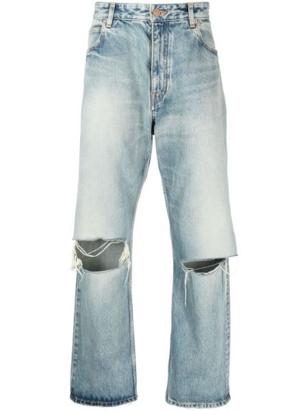 Voľné obnosené džínsy s nízkym pásom Balenciaga