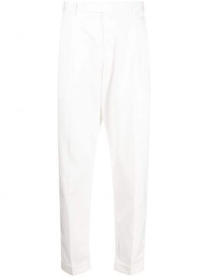 Pamučne hlače s prešanim naborom Pt Torino bijela