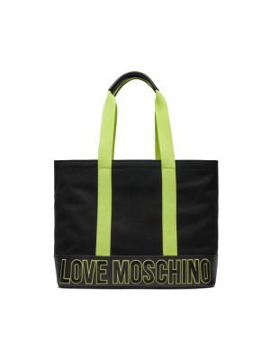 Τσάντα shopper Love Moschino μαύρο