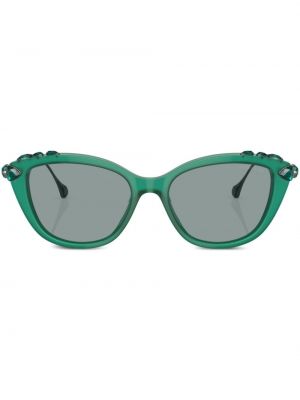 Sunčane naočale s kristalima Swarovski zelena